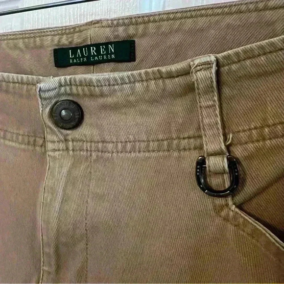 Lauren Ralph Lauren Tan Cropped Ankle Pants Womens Plus Size 16 GUC - Picture 2 of 5
